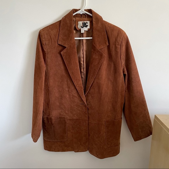 Vintage Jackets & Blazers - Vintage suede leather blazer